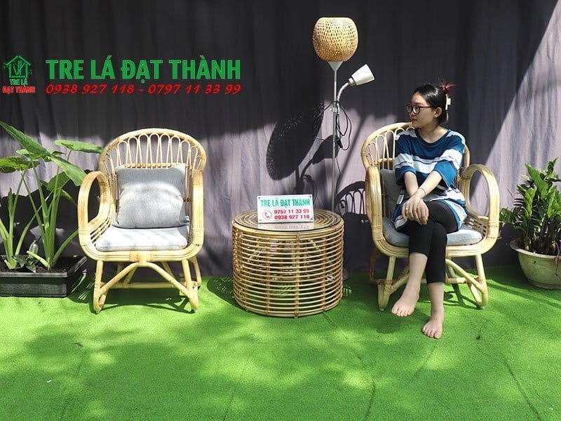 Bộ Bàn Ghế Mây Uống Trà - BBGMUT014